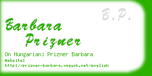 barbara prizner business card
